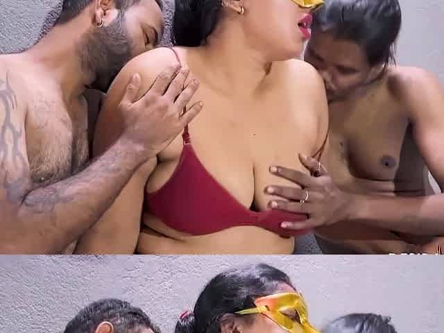 DesiBang Chubby Indian MILF Duo Dicked WRB