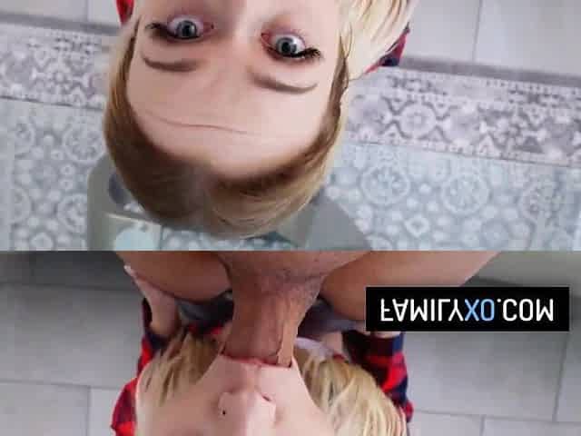 Kinky stepdad screws his golden-haired stepdaughter to get back on his cheating wife