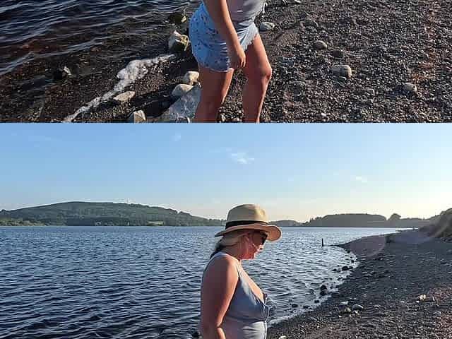 Girl Public Masturbation Near the Lake