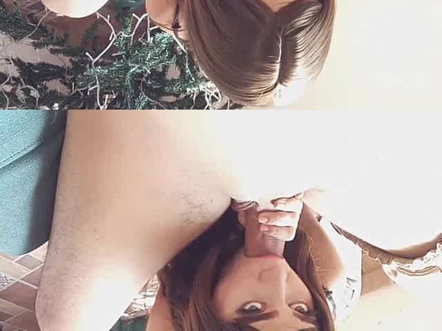 A Christmas Gift - Sweet Blowjob with a Lot of Tongue