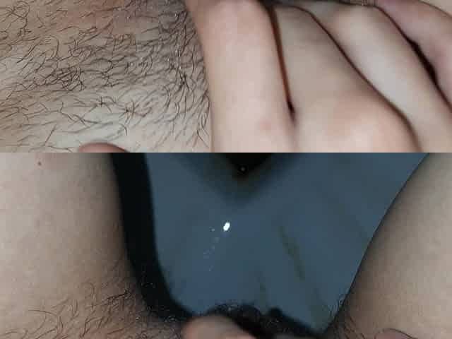 I Pee, Masturbate and Cum at the Same Time in a Public Toilet