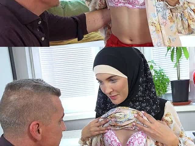 Sexy selfie of a bitch in hijab