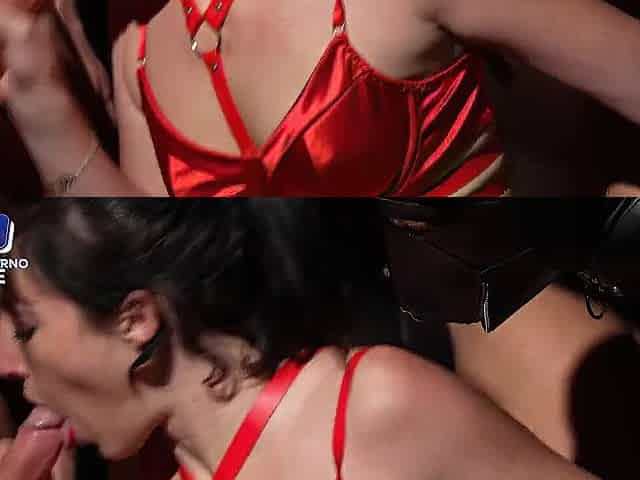 A Married Woman Gets by three Strangers in a Club!