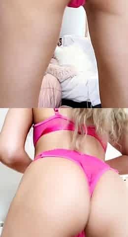 Blonde Bibi Fox panty hose fetish masturbation