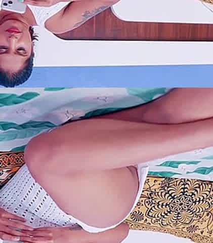 Indian Hot Lady a Sexy Girlfriend Waiting for Her Boyfriend in the Private Room