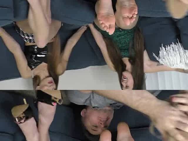 Quinn and her friend foot domination