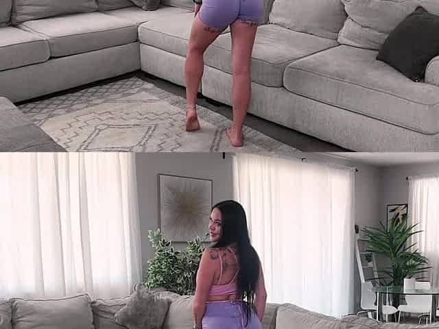 Breasty Brunette hair Gets Drilled Behind The Scenes - Madalina Moon