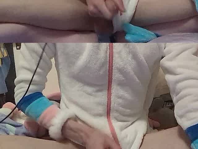 Puppy Femboy Nymphali plays alone