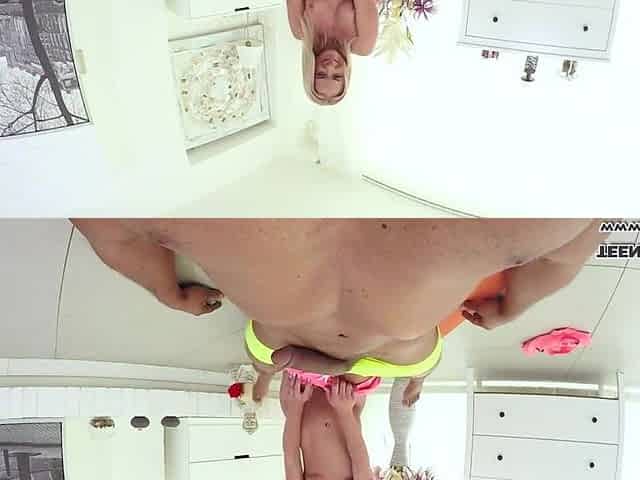 Slutty pair VR banging session after yoga