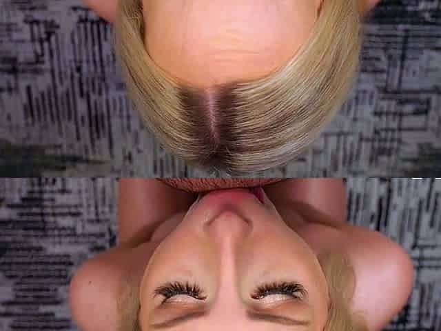 Sexy blonde blowjob and handjob