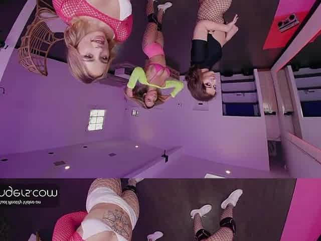 VR Bangers: 3 Hawt Pornstars Screw in Mad Fitness Foursome pt.two