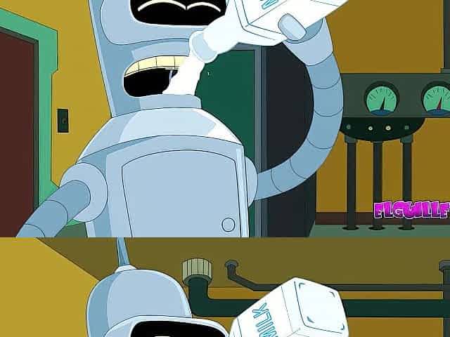 Bender bangs Leela very hard and puts her inside him ( Futurama ) toon porn
