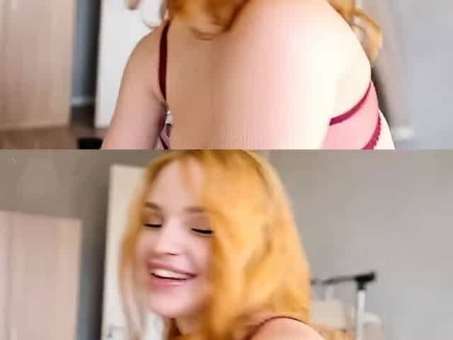 Beautiful Busty Redhead Teen In Sexy Lingerie Screwed Hard