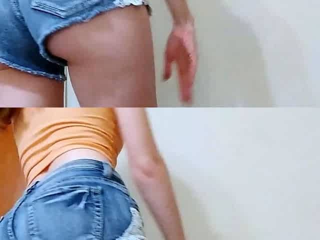 Curly Blonde Teen Records Solo Dildo Masturbation