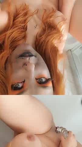 Halloween Teen Slut Squirting & Pissing Then Licking It up