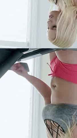 Fit MYLF Vanessa Cage's Sweaty Seduction - Bending Over for Her Personal Trainer's Hard Cock