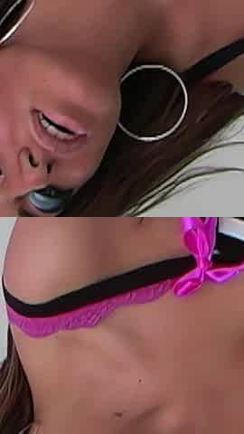 Exotic Sexy Babe Ariana Mistry in Big White Cock Threesome Takes Two Loads on Her Sexy Face