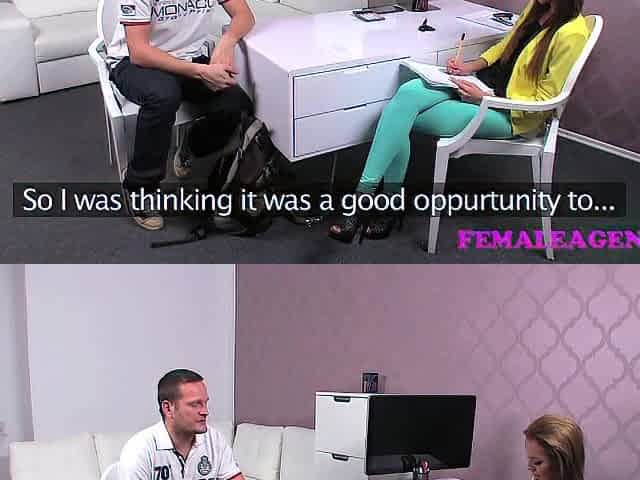 FemaleAgent Large schlong delivers creampie present after casting