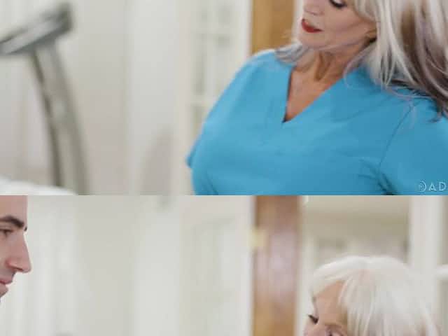 Jaw dropping mature nurse Sally Dangelo is fucking young patient