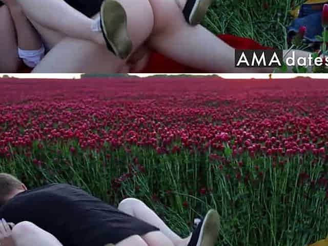 Public Flower Fucking with a Horny Stranger