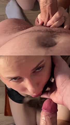 Big Load on My Tongue and I Was Covered in Spit and Cum