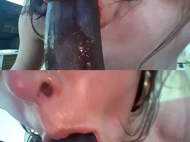 Amateur brunette enjoys a big cock in her pussy