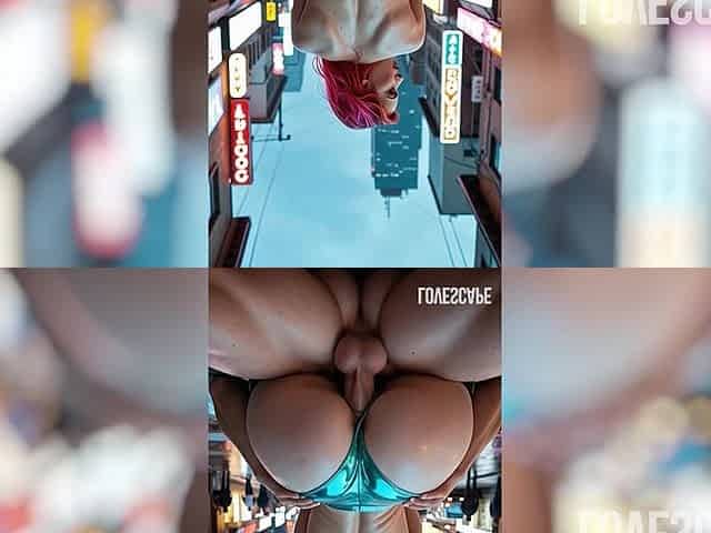 Cyberpunk Redhead City-wide Raw Fuck