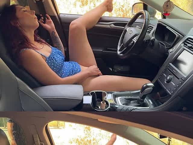 Coarse bang scene meets sexy car session
