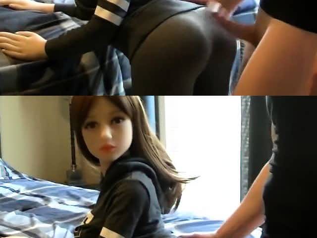Teen sex doll fucked in her yoga pants