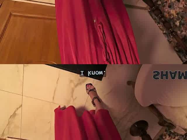 SHAME4K. Lustful wench is screwing at her ally's place after party