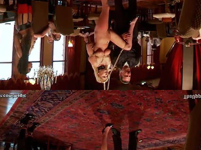 3 interracial slaves bang at party
