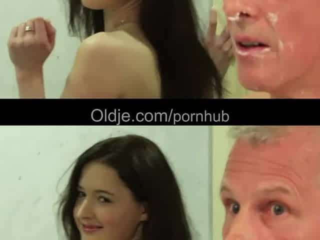 Large breasted teeager beauty tease grandpapa to fuck her concupiscent wetty