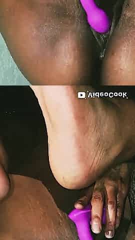 Double Toy Play Butt Snatch & Feet (vibrator & Sex-toy POV)