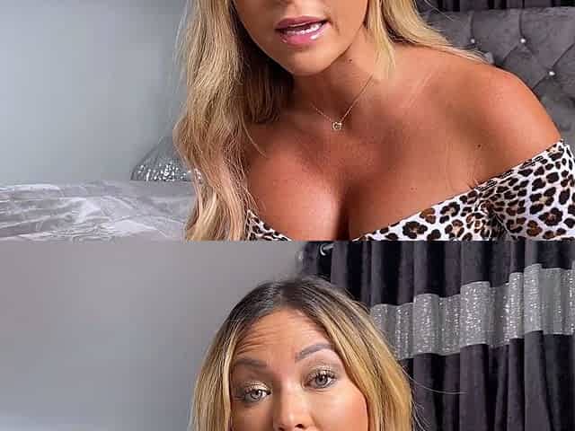 Busty blonde babe goes crazy jerking