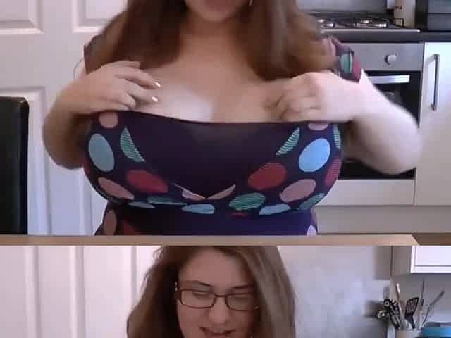Fat Fun POV Homemade Hardcore - Big tits nerdy brunette bbw with monster tits gives POV handjob and blowjob