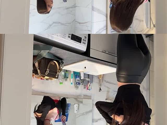My Wife's Sexy Slim Busty Brunette Bestie Enticed Me Into Hardcore Sex In the Bathroom