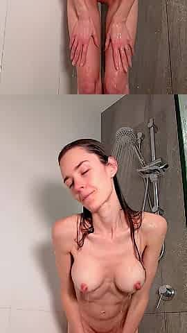 Shower Clitoris Sucking Sex Toy Solo Moist and Undressed