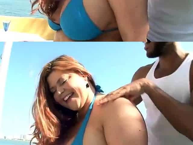 A BBW gets penetrated by the black masseur
