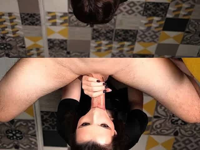 Amateur MILF blowjob cumshot