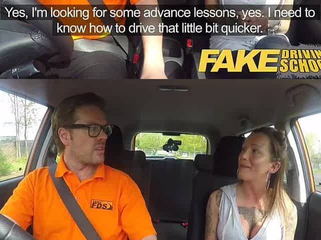 Fake Driving School Advanced concupiscent lesson in perspired ribald creampie