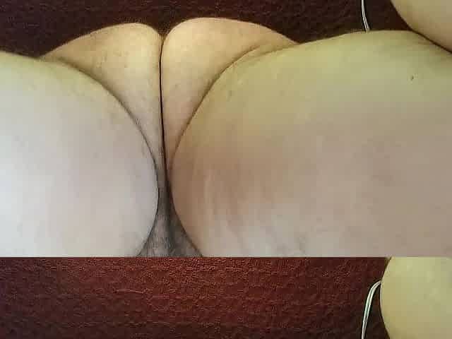 Obese ftm plays with his booty, squirting, and double penetration with a LARGE recent toy!