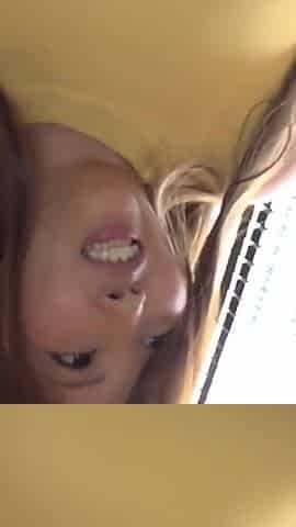 Internet Hook-up: a Big-tit Wife, Shaved Pussy Rubbing and Sucking My Cock -3
