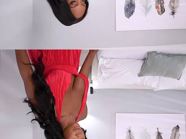 Ebony beauty August Skye gets her pussy railed in pov style