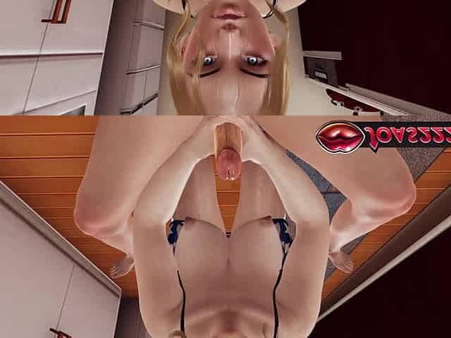 Cowgirl Blonde Tina with Big Wet Tits - POV Handjob Stroking Big Dick, Mouth Fuck No Hands Blowjob with Moans