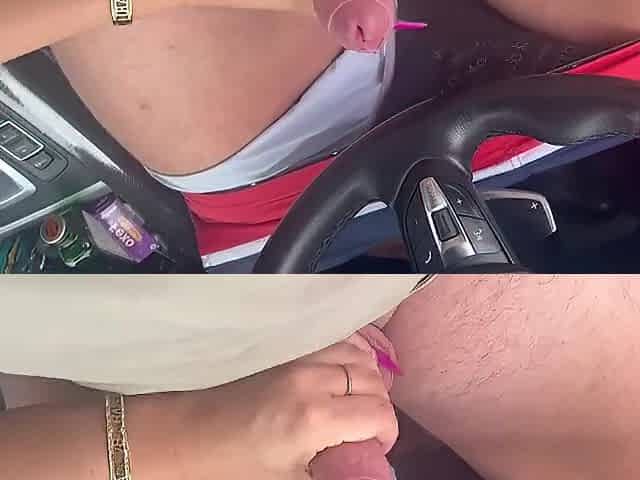 Jerk off in the car
