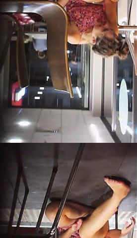 Hidden Upskirt Camera Catches Panties Up A Flowered Skirt
