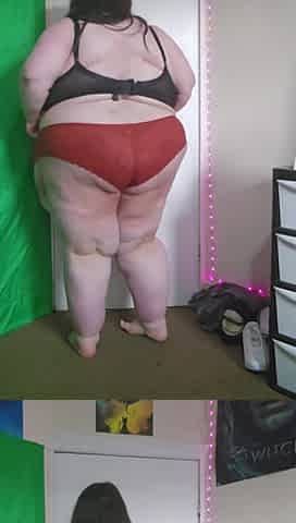 SSBBW Giantess Walking in Tight Red Panties