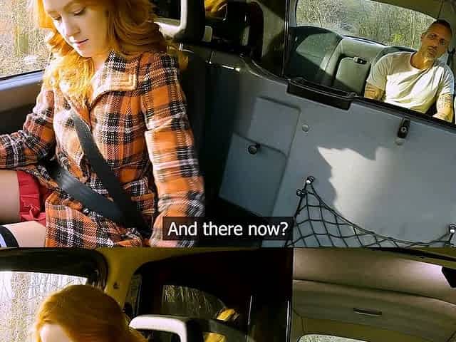 Female Fake Taxi - Hot car sex with gorgeous ginger driver