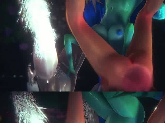 FUR FUTANARI GROUP-SEX Fox, Wolf, Bunny, Large Boobs and Butt