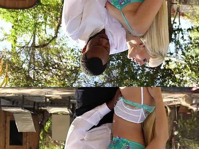 Blonde milf Holly Heart gets her pussy railed in reverse cowgirl